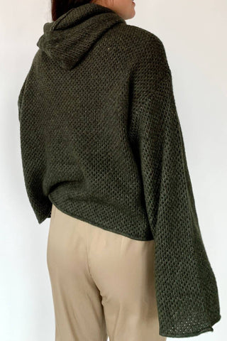 124 Voltaire - Moletom com capuz de malha aconchegante em casa