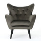 Alyssa Mid Century Upholstered Arm Chair With Wingback Design