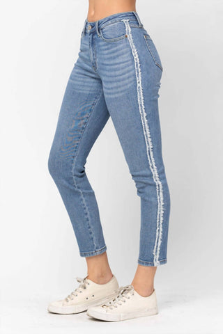 Judy Blue - Serenity Fray Detail Slim Fit Jeans