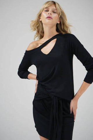 Lna - Klane Long Sleeve Ribbed Top