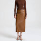 A.L.C. - Marta Glossy Leather Midi Skirt