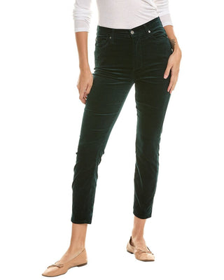 Calça jeans skinny de cintura alta 7 For All Mankind, verde caçador, tamanho 31