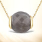 16.79 Carat Genuine Grey Moonstone .925 Sterling Silver Pendant