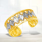 14k Two-Tone Gold Cuff Type Cut-Out Toe Ring with Diamond Design