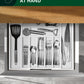 Silverware Drawer Organizer, White (9 Slots)