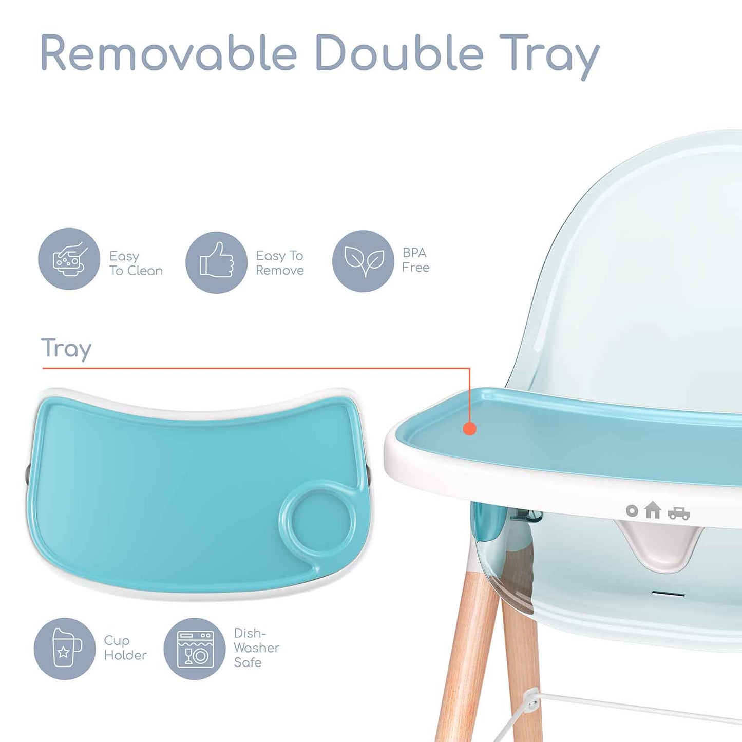 Cadeira alta de luxo 6 em 1 Children of Design