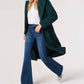 Apricot - Longline Borg Coat