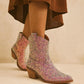 Old Cutler - Women's Mermaid Glitter Western Boots With Classic Cowboy Heel