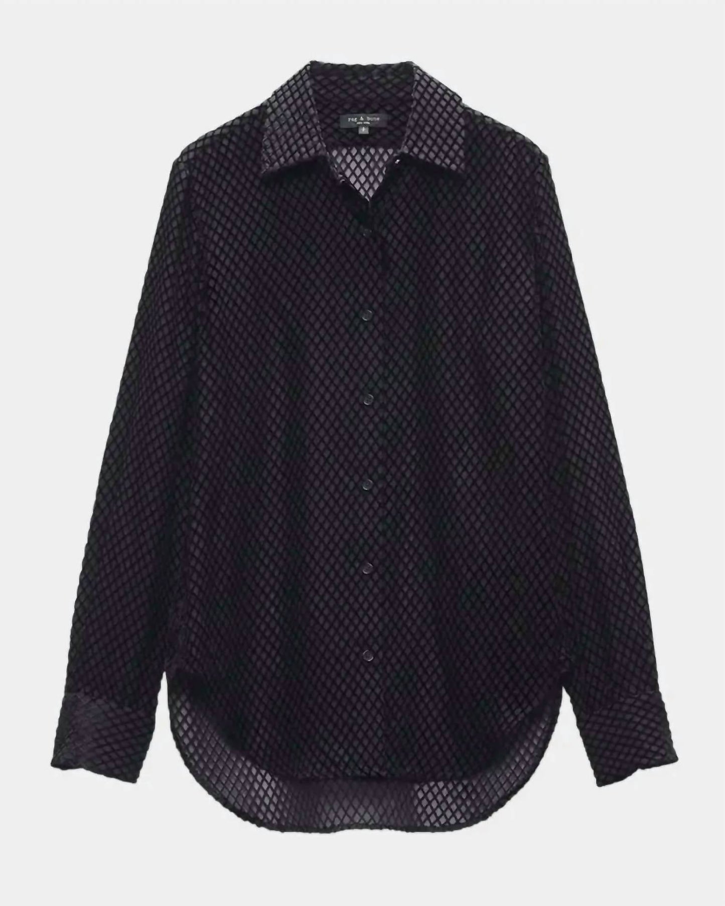 Rag & Bone - Lila Burnout Velvet Long-sleeve Shirt