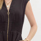 Entro - Sleeveless Zip Front Jumpsuit