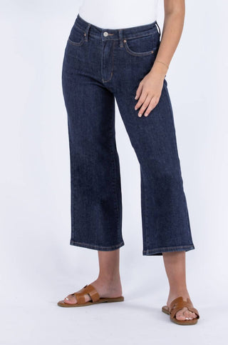 Judy Blue - Calça jeans vintage blues com cintura alta e controle de barriga, perna larga