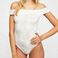 Free People - SO MUCH Lilac Stretch Flowers Off Shoulder Bodysuit