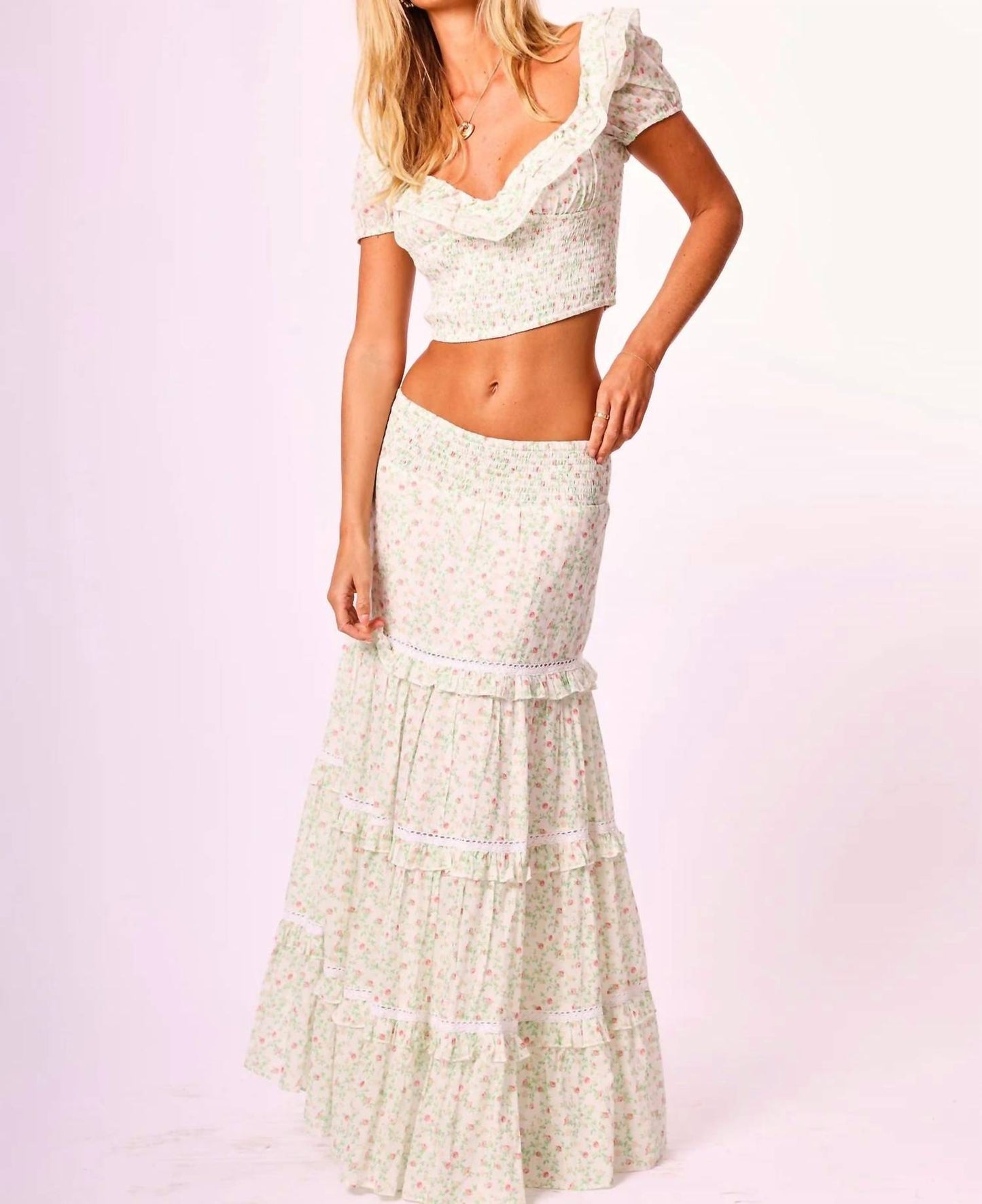 Amy Jane London - Adeline Floral Maxi Skirt Set