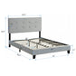 Queen Size Upholstered Platform Bed Frame With Pull Point Tufted Headboard