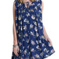 Umgee - Floral Keyhole Sleeveless Dress