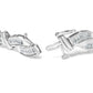 14K White Gold 4.0 Cttw Invisble Set Princess-Cut Diamond Wave Style Link Bracelet (H-I Color, SI2-I1 Clarity) - 7"