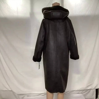 Calvin Klein - Hooded Faux Shearling Trim Coat