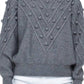 &Merci - Pom Pom V Style Sweater