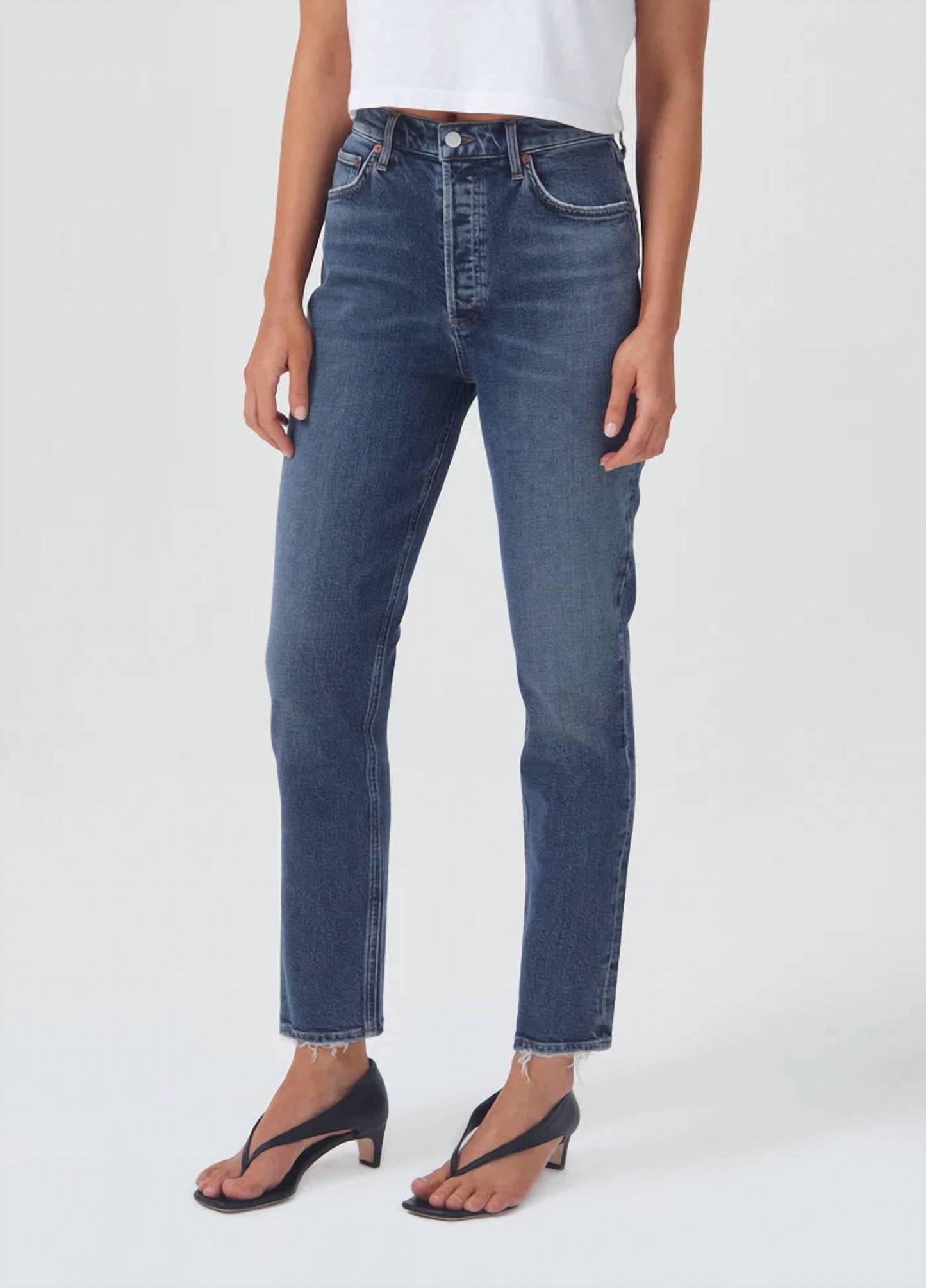 Agolde - RILEY LONG HIGH RISE STRAIGHT JEAN