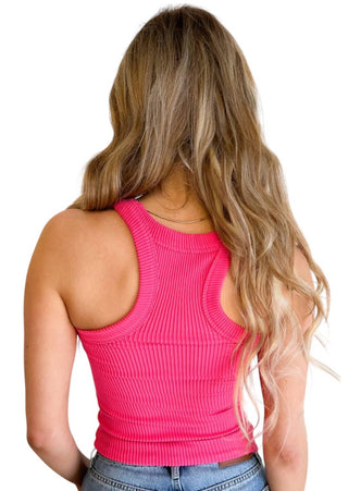 Free People - Regata canelada sem costura