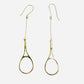 Love Love Tennis - Women's Tennis Racket Solid Gold Earrings