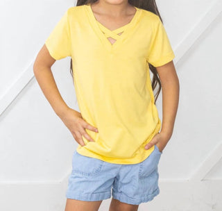 Southern Grace - Girl's Tangled V-Neck Basics Shirt