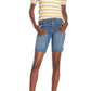 7 For All Mankind - High Rise Raw Hem Bermuda Denim Short