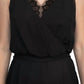 Adrianna Papell - Scalloped V-neck Sleeveless Jumpsuit