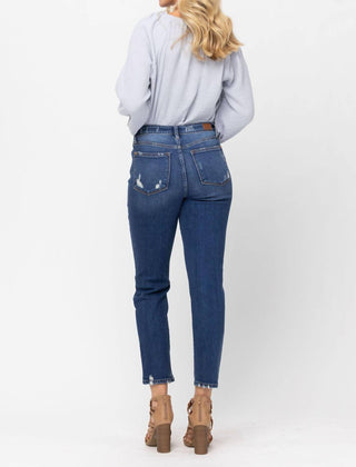 Judy Blue - Calça jeans slim fit com jugo frontal e cintura alta