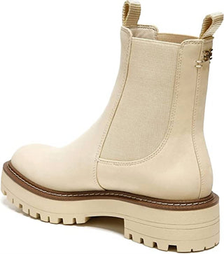 Sam Edelman - Botas femininas Laguna Leather Chelsea Moto com bico arredondado e cano curto