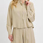 Risen - Cropped Linen Button Down Shirt