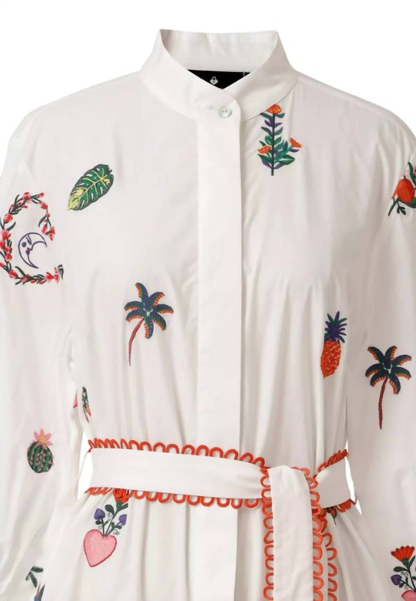 Emily Lovelock - Zora Embroidered Shirt Dress