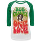 Bob Marley - Teen's One Love 1977 Juniors Raglan T-shirt