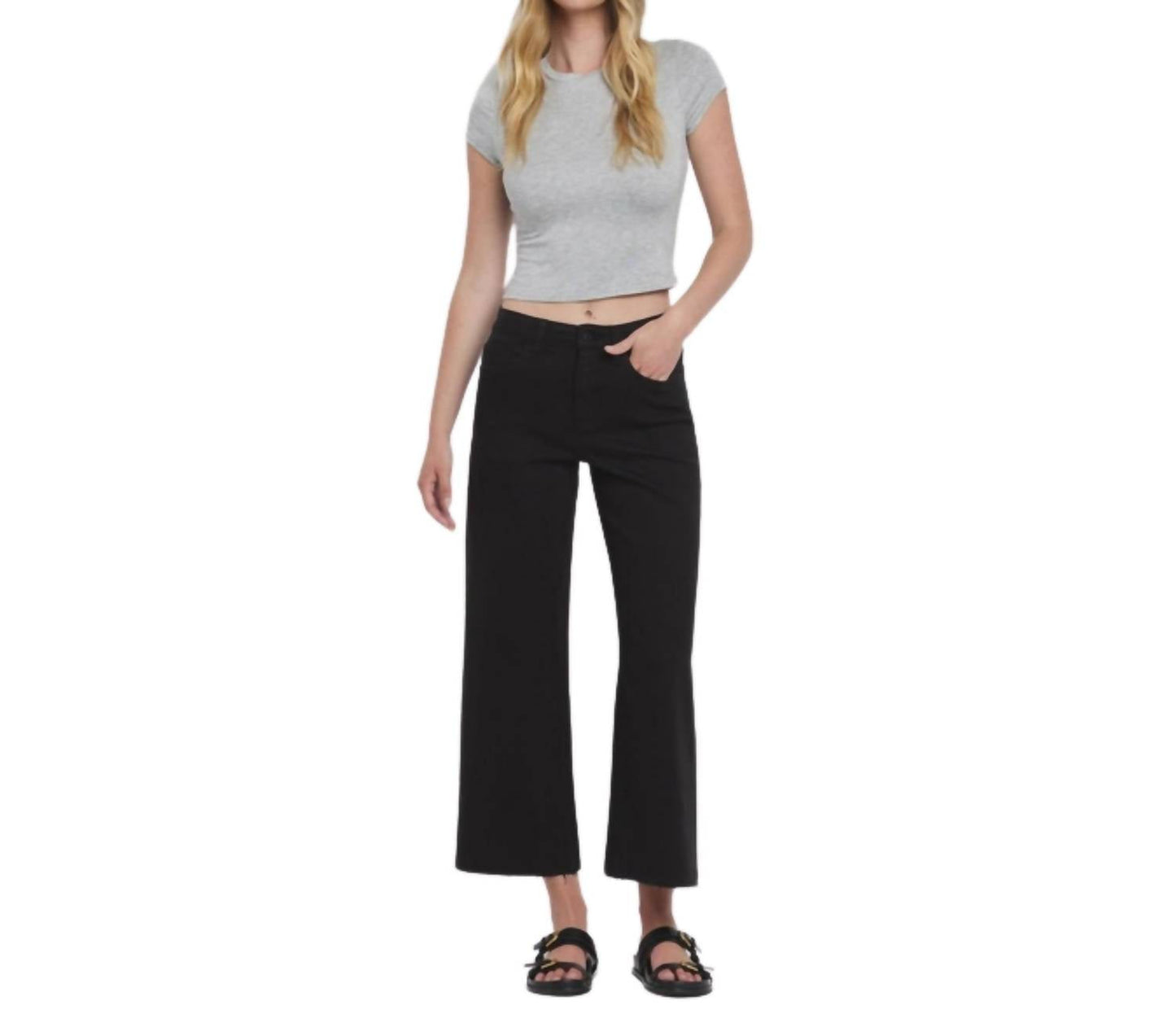 Vervet By Flying Monkey - High Rise Crop Wide Leg Jeans - Plus