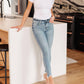 Judy Blue - Mid Rise Release Waistband Detail Skinny Jeans