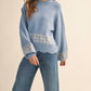 &Merci - Scalloped Mock Neck Sweater