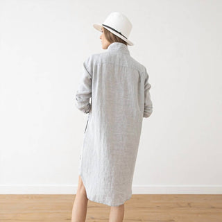 Linenme - Paula Linen Shirt Mini Dress