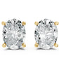 Aamiaa - Women's Oval Shape 4 Prong Push Back Studs