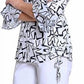 Multiples - 3/4 Sleeve Pattern Drop Shoulder Top