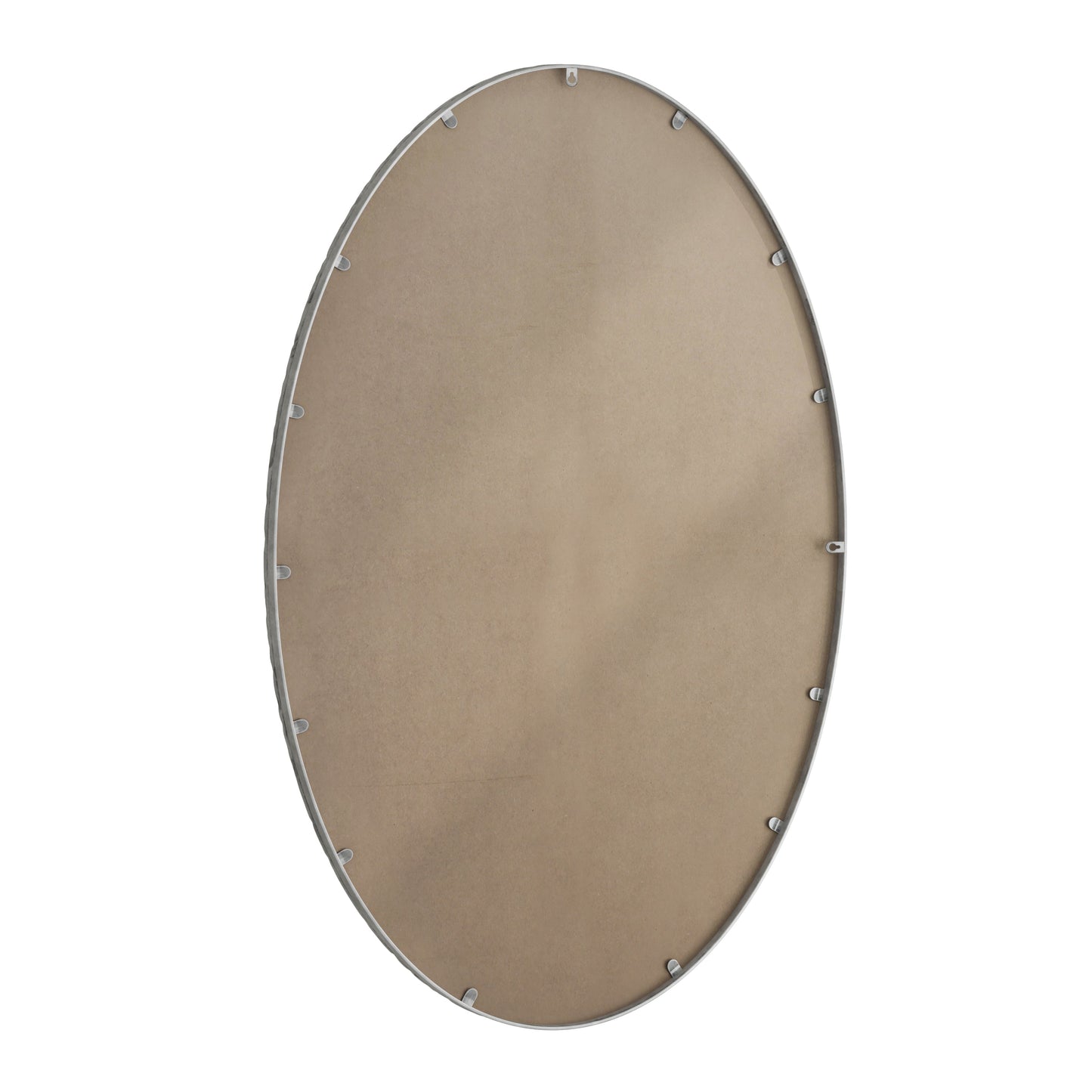 Iron Art Oval Retro Mirror with Antique Effect in Silver