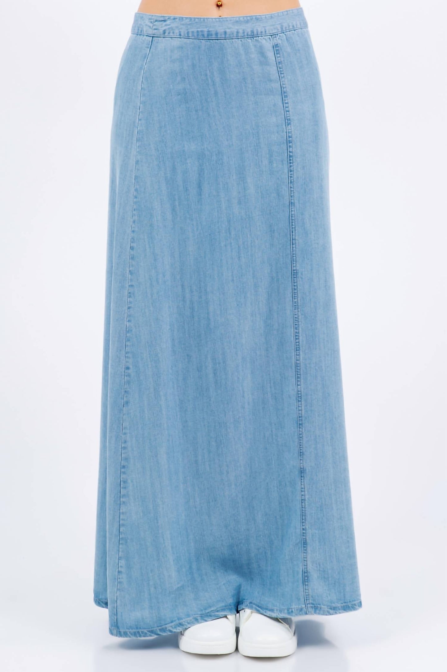 Paparazzi - Tencel Denim Maxi Skirt - Length 37"