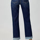 Risen - High Rise Crossover Straight Leg Jeans
