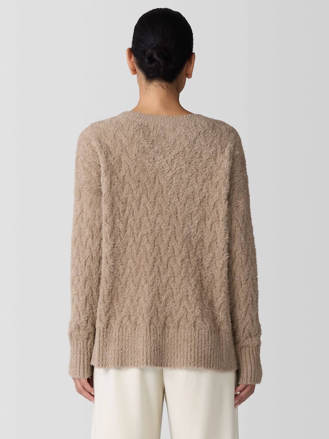 Eileen Fisher - Fringed Organic Cotton Crew Neck Top