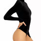 Good American - Velvet Long-Sleeve Bodysuit