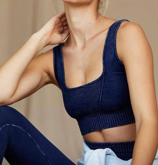 Free People - Blusa de gola quadrada Good Karma