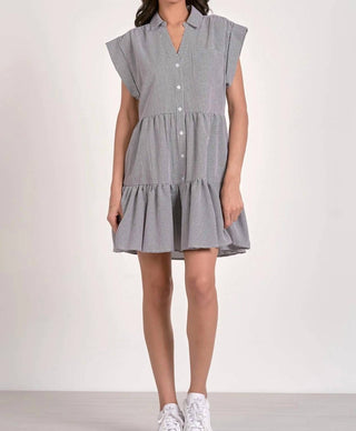 Elan - Cap Sleeve Seersucker Dress