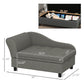 PawHut Pet Sofa Dog Couch Gray