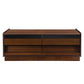Modern Rectangle Coffee Table with 4 Drawers and 2 Display Shelves