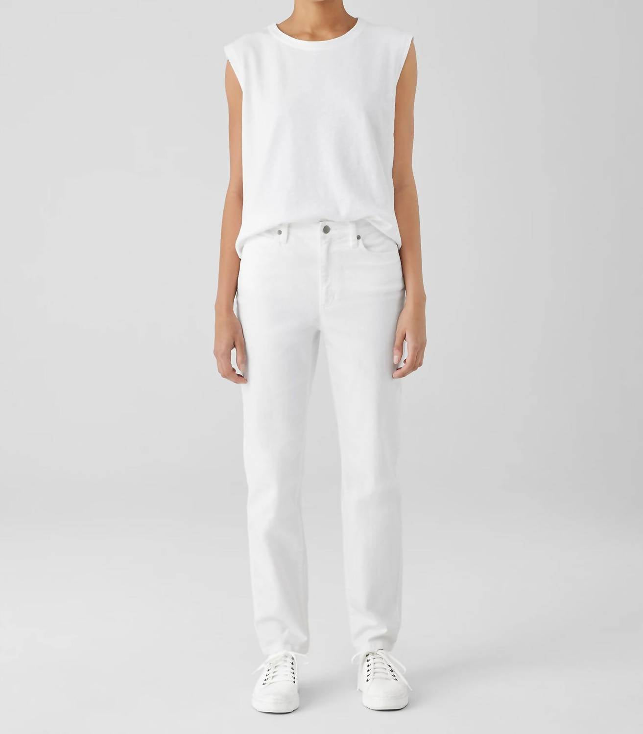 Eileen Fisher - Cozy Organic Cotton Slub Round Neck Tank