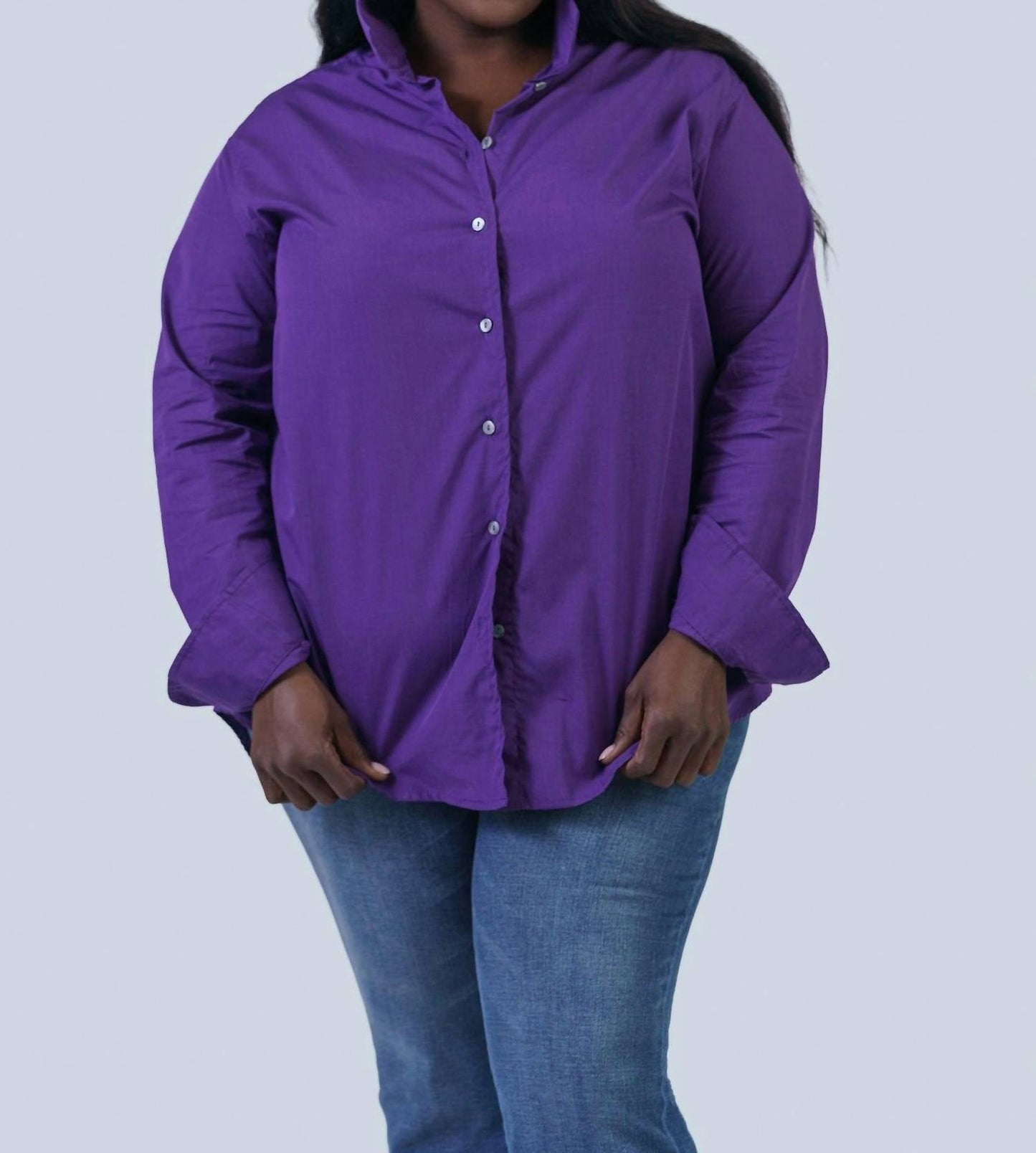 Jill Mcgowan - Joan Easy Cut Stand Collar Shirt